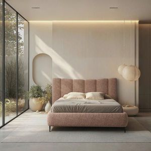 MID.YOU ČALÚNENÁ POSTEĽ, 160/200 cm, ružová vyobraziť