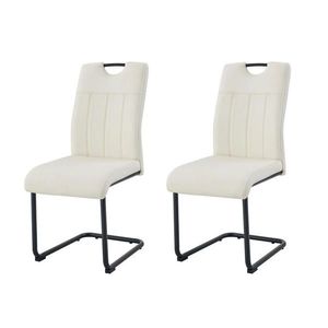 MID.YOU SADA STOL. S PRUŽ. PODNOŽÍM, tkaná textília, krémová vyobraziť