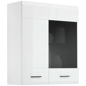 Hom`in ZÁVESNÁ VITRÍNA, antracitová, biela, 90/102/35 cm vyobraziť