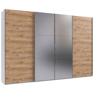 MID.YOU ŠAT. SKRIŇA S POSUV. DVERAMI, biela, trámový dub, 350/216/65 cm vyobraziť