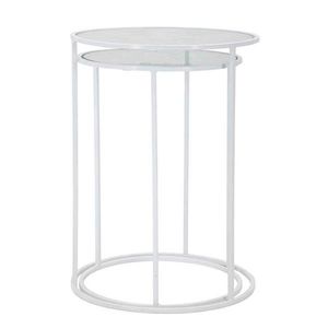 KONFERENČNÝ STOLÍK, biela, kov, sklo, 43, 5/60 cm vyobraziť