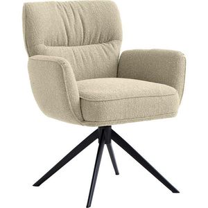 Novel STOLIČKA S PODRÚČKAMI, železo, vzhľad ľanu, čierna, svetlozelená, béžová vyobraziť