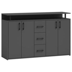 Carryhome ŠIROKÁ KOMODA, antracitová, 139/90/34 cm vyobraziť