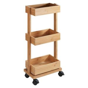 REGÁL DO KÚPEĽNE, bambus, hnedá - hnedá vyobraziť