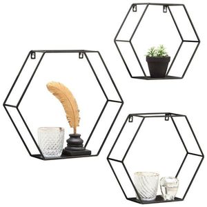 Landscape SADA NÁSTENNÝCH REGÁLOV, čierna vyobraziť