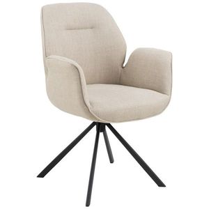 MID.YOU STOLIČKA S PODRÚČKAMI, tkaná textília, béžová vyobraziť