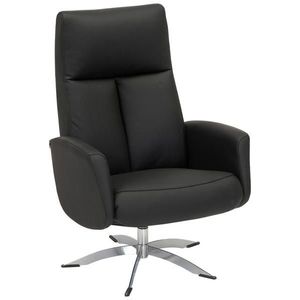 Welnova RELAXAČNÉ KRESLO, koža, čierna vyobraziť