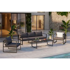 Ambia Garden TROJMIESTNA POHOVKA, kov, textil, antracitová vyobraziť