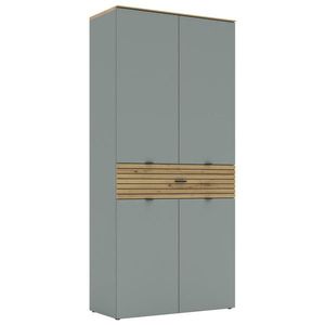 Voleo SKRINKA NA TOPÁNKY, zelená, dub artisan, 90/196/41 cm vyobraziť