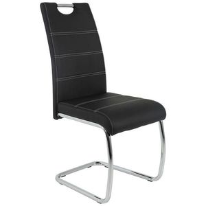 Carryhome STOLIČKA S PRUŽNÝM PODNOŽÍM, vzhľad kože, čierna vyobraziť