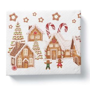 PROCOS Papierové obrúsky 33x33cm 3vrstvé Perníčková dedinka 20ks vyobraziť