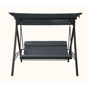 ArtRoja Záhradná hojdačka RATTAN | čierna vyobraziť