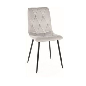 Signal Jedálenská stolička TOM VELVET Farba: Svetlosivá / Bluvel 03 vyobraziť