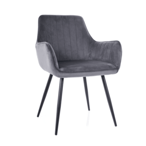 Signal Jedálenská stolička APPLE VELVET | sivá vyobraziť