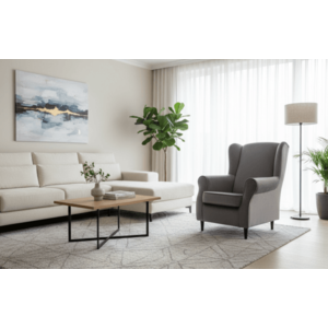 Signal Kreslo BARON VELVET | sivá vyobraziť