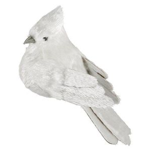 ArtFir Vianočná dekorácia VTÁČIK 322F | biela 6 x 13 cm vyobraziť