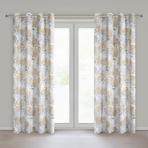 ArtFir Záves INARI K | strieborná/horčicová 140 x 250 cm vyobraziť