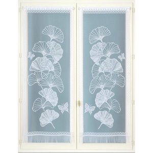 1 pár rovných čipkových záclon s motívom ginkgo listu vyobraziť