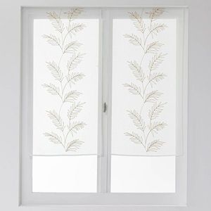 1 pár vitrážových záclon s výšivkou veľkých listov vyobraziť