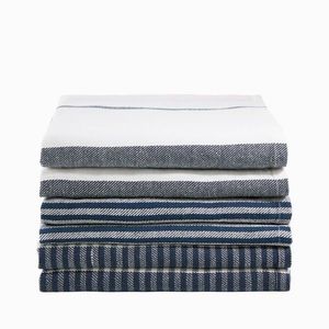 Súprava pruhovaných utierok zo zmesi bavlny a ľanu vyobraziť