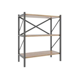 VCM Regál Insasi v industriálnom dizajne (2 police, dub medový) vyobraziť