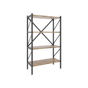 VCM Regál Insasi v industriálnom dizajne (4 police, dub medový) vyobraziť