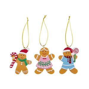 LIVARNO home Vianočné ozdoby, 3 kusy (perník) vyobraziť