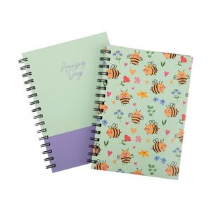 crelando® Poznámkový blok (včely/zelený, A5) vyobraziť