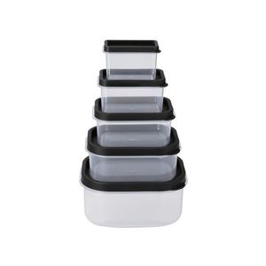 SILVERCREST® Dózy na potraviny, 5-dielna súprava (obdĺžnikový, čierna) vyobraziť