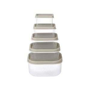 SILVERCREST® Dózy na potraviny, 5-dielna súprava (obdĺžnikový, béžová) vyobraziť