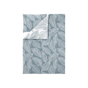 LIVARNO® Posteľná bielizeň zo saténového mikrovlákna, 140 x 200 cm (listy/modrá) vyobraziť