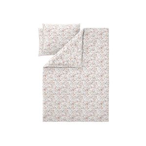 LIVARNO® Posteľná bielizeň z bavlneného saténu, 200 x 220 cm (kvety/biela) vyobraziť