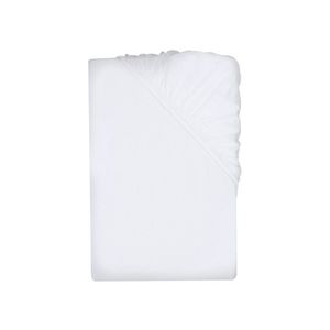 LIVARNO® Napínacia plachta z bavlneného saténu, 140 – 160 x 200 cm (biela) vyobraziť