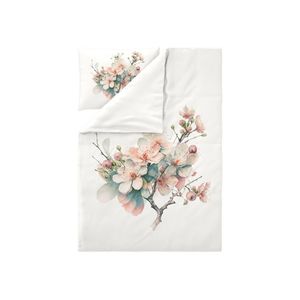 LIVARNO® Posteľná bielizeň z bavlneného saténu, 140 x 200 cm (Kvitnúci strom/biela) vyobraziť