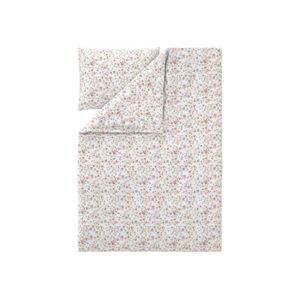 LIVARNO® Posteľná bielizeň z bavlneného saténu, 140 x 200 cm (kvety/biela) vyobraziť