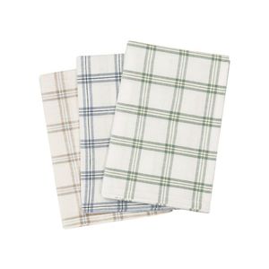 LIVARNO® Utierky na riad/Látkové servítky (károvaná/zelená/modrá/béžová) vyobraziť