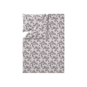 LIVARNO® Posteľná bielizeň zo saténového mikrovlákna, 140 x 200 cm (listy/sivá) vyobraziť