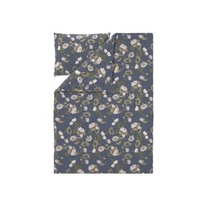 LIVARNO® Posteľná bielizeň zo saténového mikrovlákna, 140 x 200 cm (kvety/sivá) vyobraziť