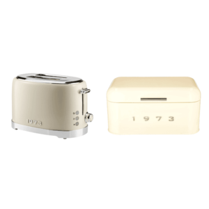 SILVERCREST® Hriankovač + Chlebník Retro 1973, krémová vyobraziť