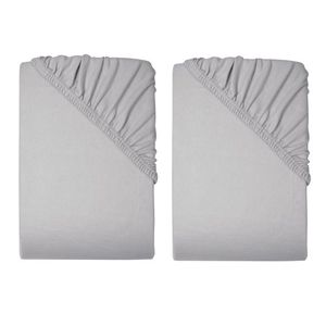 LIVARNO® Flísová napínacia plachta, 90-100 x 200 cm, sivá, 2 kusy vyobraziť