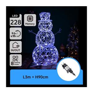 B.V. -LED Vonkajšia vianočná dekorácia LED/3, 6W/31/230V 6500K 90cm IP44 snehuliak B10303KW6 vyobraziť