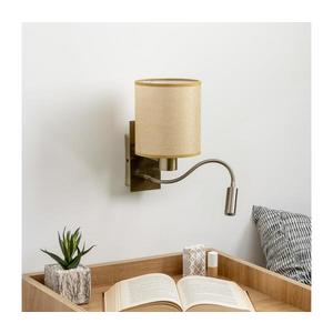 Brilagi - LED Nástenná lampa NUBILA 1xE27/25W/230V+LED/3W mosadz/svetlohnedá BG1557+BG1584 vyobraziť