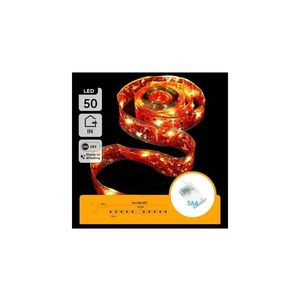 B.V. - LED vianočný reťaz 50xLED/3xAA 5m teplá biela, červená B103033XG vyobraziť