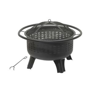 Prenosné ohnisko na drevo s roštom čierna 13012 vyobraziť