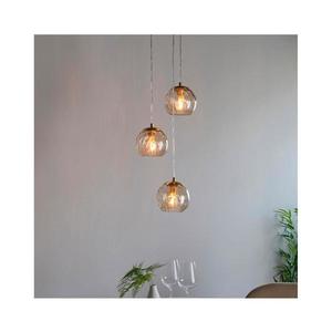 Endon 91971 - Luster na lanku DIMPLE 3xE14/25W/230V zlatá/dymovo-béžová 91971 vyobraziť