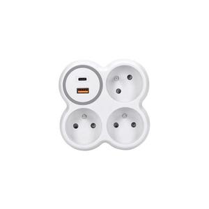 P106C-PD20 - Rozbočovač 3x 16A + USB A+C rýchlonabíjačka 20W P106C-PD20 vyobraziť