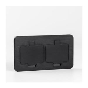 Brilagi - Vonkajšia zapustená obdĺžniková podlahová dvojzásuvka IP55 čierna 5B323B-OEM vyobraziť