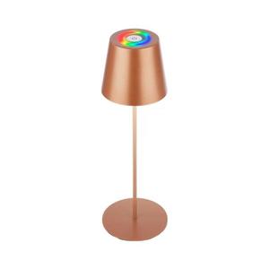 Briloner 7510013-LED RGB stmievateľná stolová lampa CALIDA 2, 5W/5V IP44 1200mAh bronzová 7510013 vyobraziť