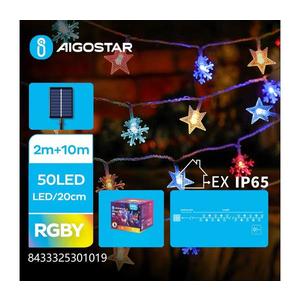 B.V. - LED Solárna vianočná reťaz 50xLED/8 funkcií 12m IP65 multicolor B10201JF0 vyobraziť