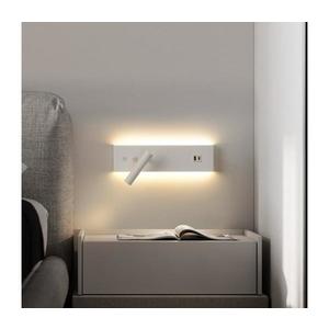 Brilagi-LED Nástenné bodové svietidlo s USB portom NOCTIS LED/3W/230V+LED/9W biela BRI300 vyobraziť